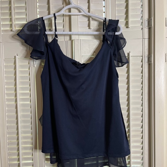 Navy Blue Tank Blouse - Picture 1 of 1